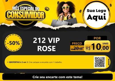 Modelo de Cartaz para Cartaz A4 Horizontal com o tema Mês Especial do Consumidor para Perfumes