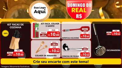 Modelo de TV para TV Horizontal com o tema Domingo do Real para Utilidades Domésticas