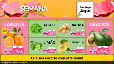 Modelo de TV para TV Horizontal com o tema Semana da Primavera para Hortifrúti