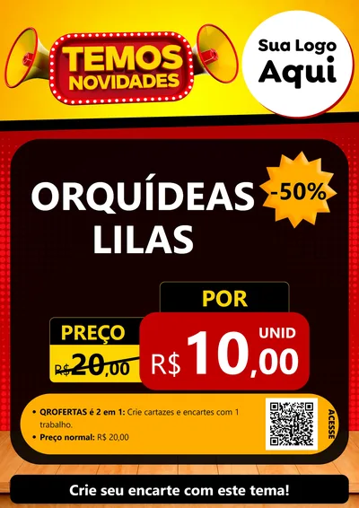 Modelo de Cartaz para Cartaz A4 Vertical com o tema Temos Novidades para Floricultura e jardim