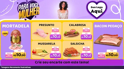Modelo de TV para TV Horizontal com o tema Para Você, Mulher para Frios e Laticínios