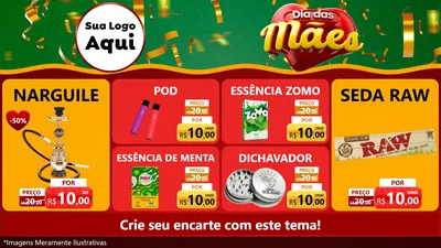 Modelo de TV para TV Horizontal com o tema Dia das Mães para Tabacaria