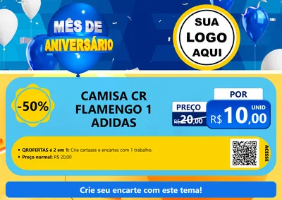 Modelo de Cartaz para Cartaz A4 Horizontal com o tema Mês de Aniversário para Roupas e acessórios
