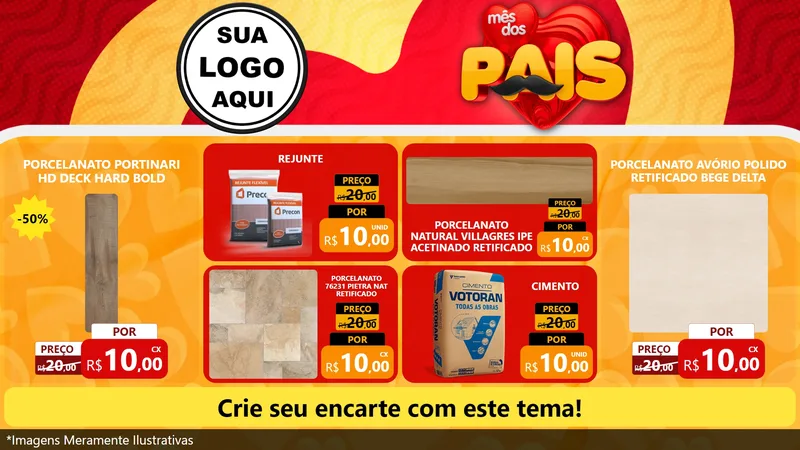 Modelo de TV para TV Horizontal com o tema Mês Dos Pais para Pisos e revestimentos