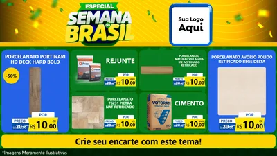Modelo de TV para TV Horizontal com o tema Especial Semana do Brasil para Pisos e revestimentos