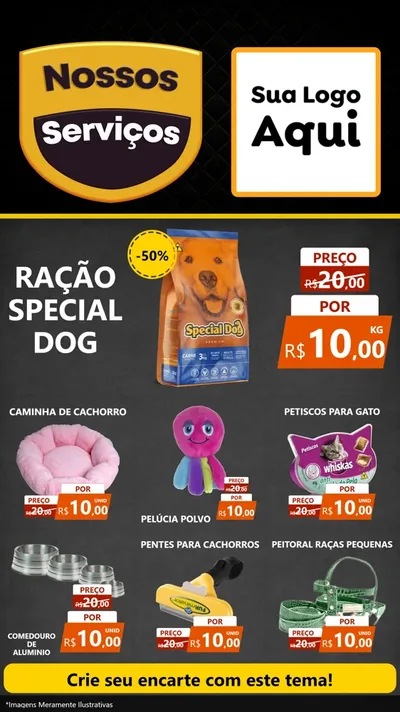 Modelo de Rede Social para Stories com o tema Nossos Serviços para Pet Shop
