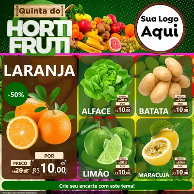 Modelo de Rede Social para Feed Facebook com o tema Quinta do Hortifrúti para Hortifrúti