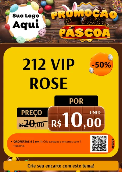 Modelo de Cartaz para Cartaz A4 Vertical com o tema Promoção Páscoa para Perfumes