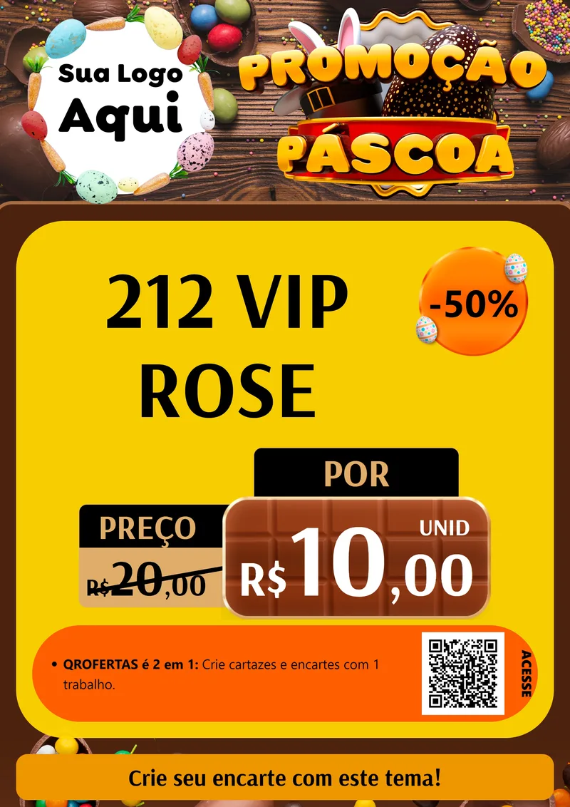 Modelo de Cartaz para Cartaz A4 Vertical com o tema Promoção Páscoa para Perfumes