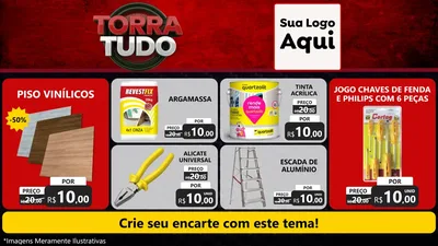 Modelo de TV para TV Horizontal com o tema Torra Tudo para Material para Construção