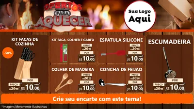 Modelo de TV para TV Horizontal com o tema Ofertas Para Aquecer para Utilidades Domésticas