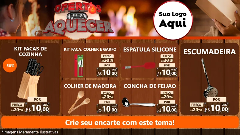 Modelo de TV para TV Horizontal com o tema Ofertas Para Aquecer para Utilidades Domésticas