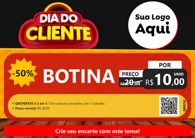 Modelo de Cartaz para Cartaz A4 Horizontal com o tema Dia do Cliente para Agropecuária