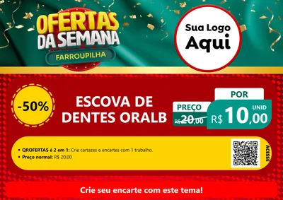 Modelo de Cartaz para Cartaz A4 Horizontal com o tema Ofertas da Semana Farroupilha para Higiene Pessoal