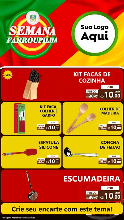 Modelo de TV para TV Vertical com o tema Semana Farroupilha para Utilidades Domésticas