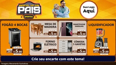 Modelo de TV para TV Horizontal com o tema Especial Dia dos Pais para Móveis e Eletro