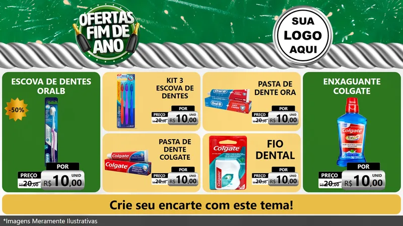 Modelo de TV para TV Horizontal com o tema Ofertas Fim de Ano para Higiene Pessoal