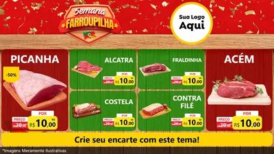Modelo de TV para TV Horizontal com o tema Semana Farroupilha para Açougue