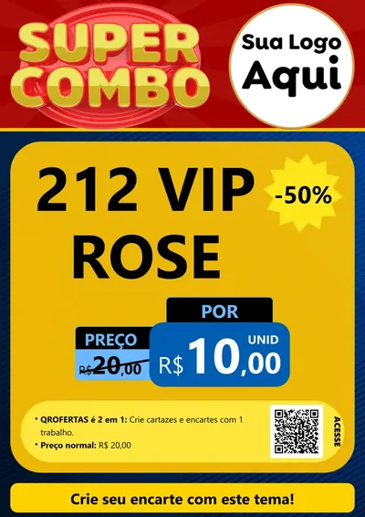 Modelo de Cartaz para Cartaz A4 Vertical com o tema Super Combo para Perfumes
