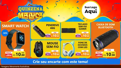 Modelo de TV para TV Horizontal com o tema Quinzena Maluca para Informática