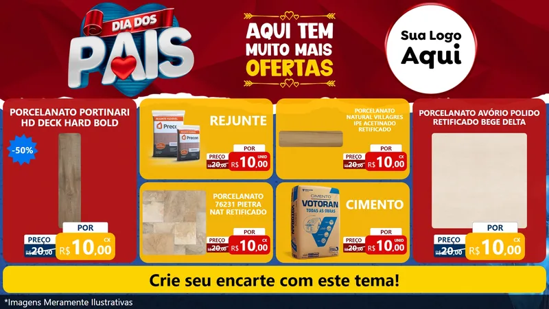 Modelo de TV para TV Horizontal com o tema Dia dos Pais para Pisos e revestimentos
