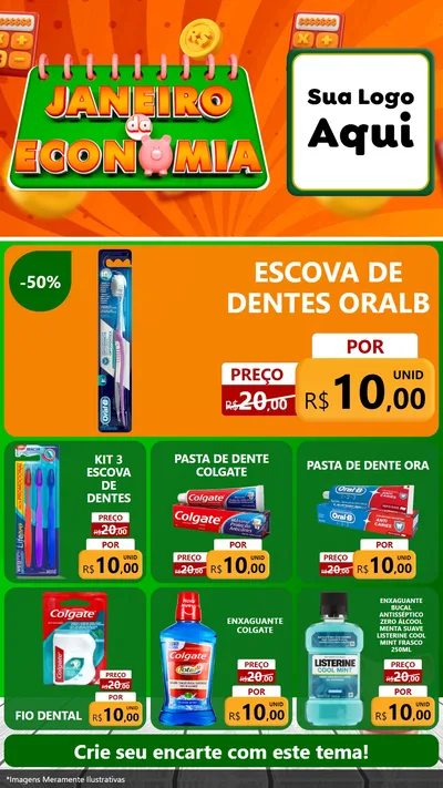 Modelo de Rede Social para Stories com o tema Janeiro da Economia para Higiene Pessoal