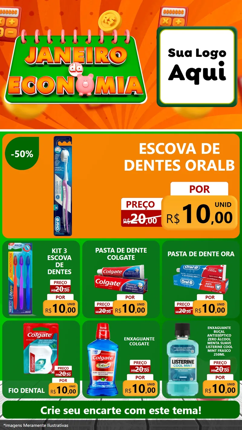 Modelo de Rede Social para Stories com o tema Janeiro da Economia para Higiene Pessoal