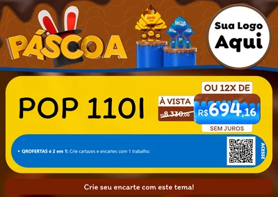 Modelo de Cartaz para Cartaz A4 Horizontal com o tema Páscoa para Concessionaria de Motos