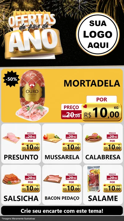 Modelo de Rede Social para Stories com o tema Ofertas de Fim de Ano para Frios e Laticínios