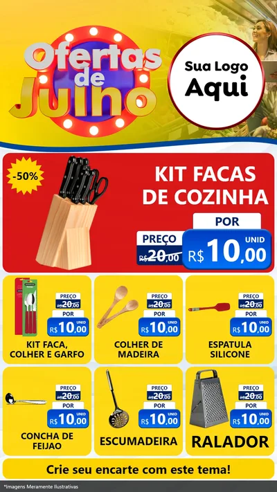Modelo de Rede Social para Stories com o tema Ofertas de Julho para Utilidades Domésticas