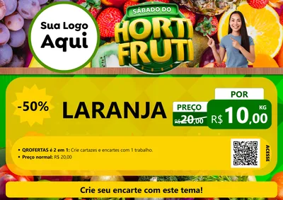 Modelo de Cartaz para Cartaz A4 Horizontal com o tema Sábado do Hortifrúti para Hortifrúti