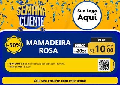 Modelo de Cartaz para Cartaz A4 Horizontal com o tema Semana do Cliente para Bebês