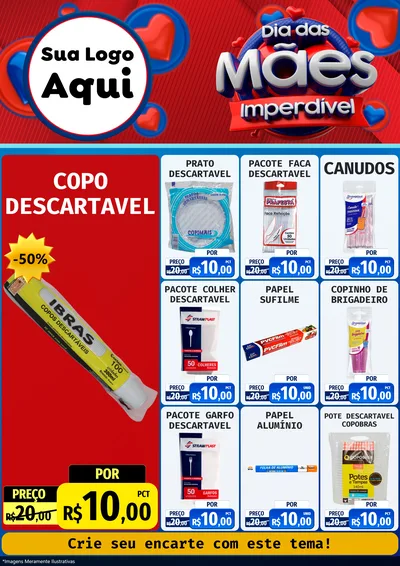 Modelo de Encarte para Encarte A4 Vertical com o tema Dia Das Mães Imperdível para Embalagens