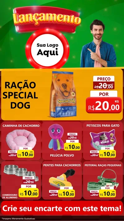 Modelo de Rede Social para Stories com o tema Lançamento para Pet Shop
