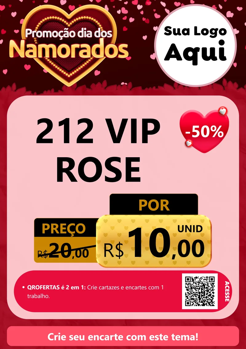 Modelo de Cartaz para Cartaz A4 Vertical com o tema Promoção Dia Dos Namorados para Perfumes