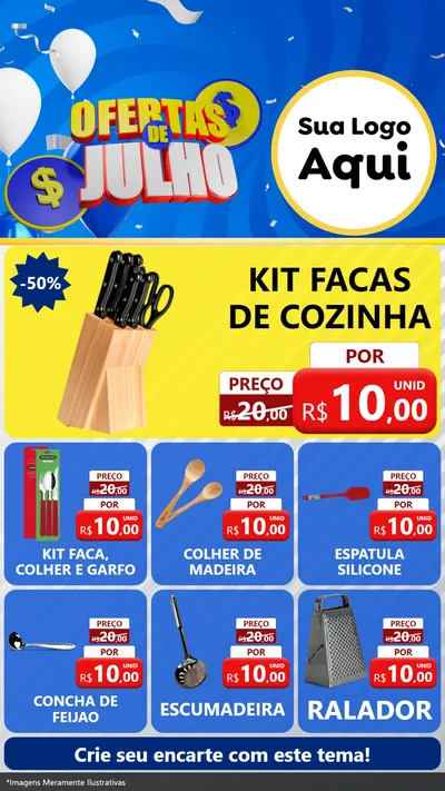 Modelo de Rede Social para Stories com o tema Ofertas de Julho para Utilidades Domésticas