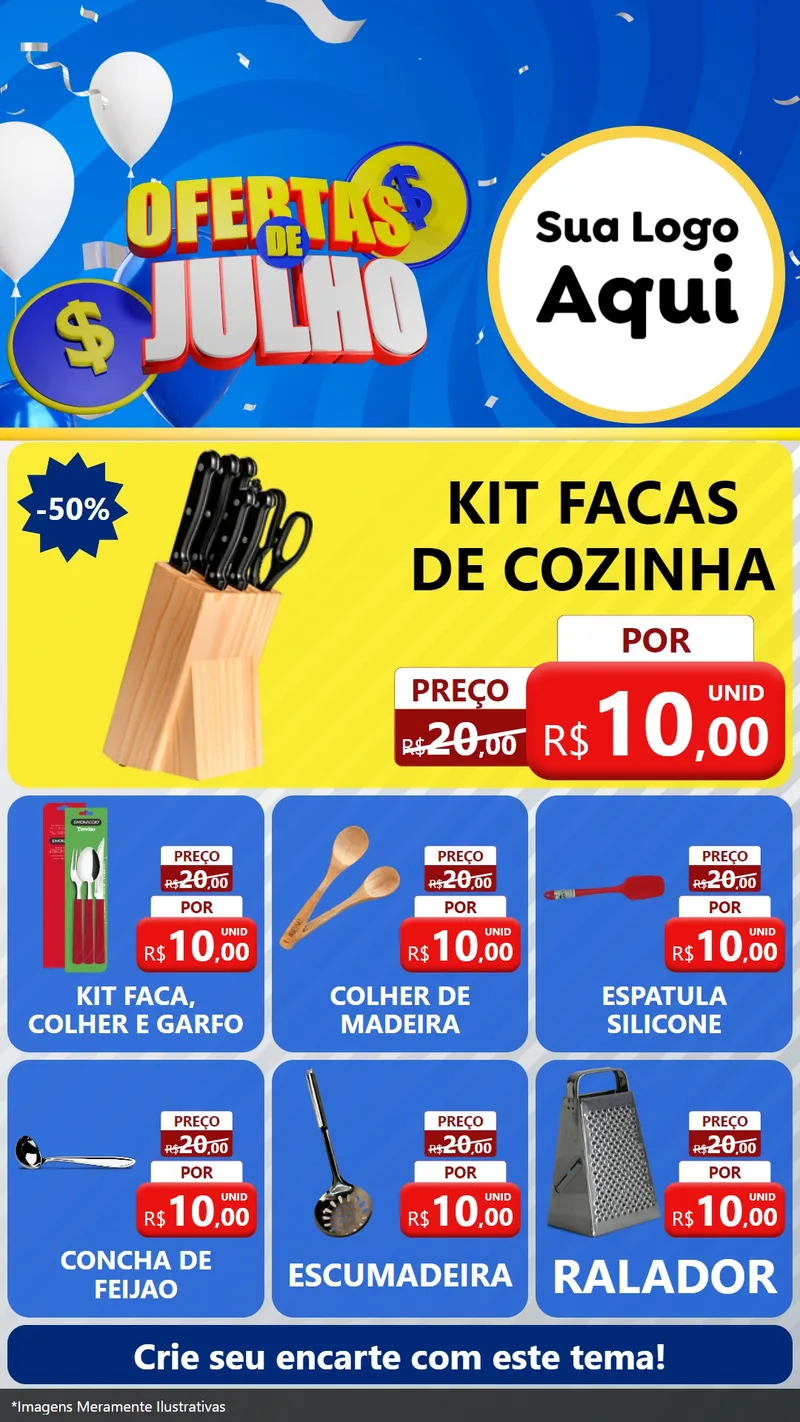Modelo de Rede Social para Stories com o tema Ofertas de Julho para Utilidades Domésticas