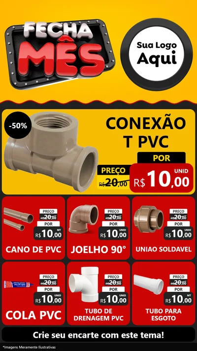 Modelo de Rede Social para Stories com o tema Fecha Mês para Tubos e conexões