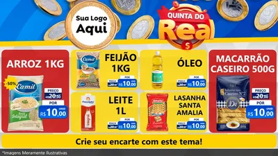 Modelo de TV para TV Horizontal com o tema Quinta do Real para Supermercado