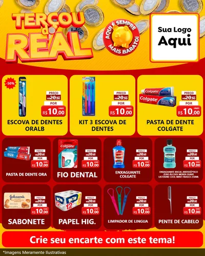Modelo de Rede Social para Feed Instagram com o tema Terçou do Real para Higiene Pessoal
