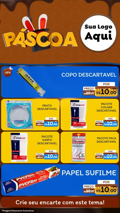 Modelo de TV para TV Vertical com o tema Páscoa para Embalagens