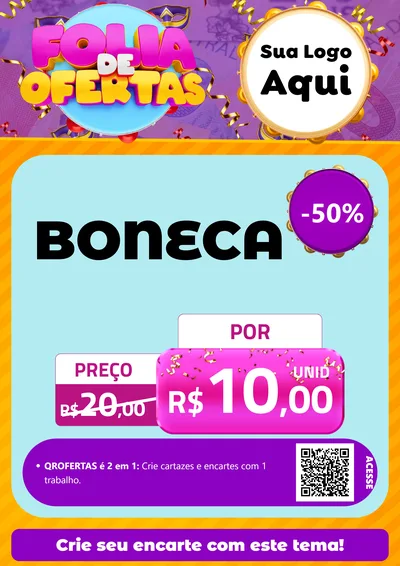 Modelo de Cartaz para Cartaz A4 Vertical com o tema Folia de Ofertas para Brinquedos