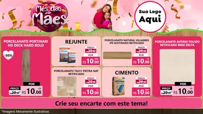 Modelo de TV para TV Horizontal com o tema Mês das Mães para Pisos e revestimentos