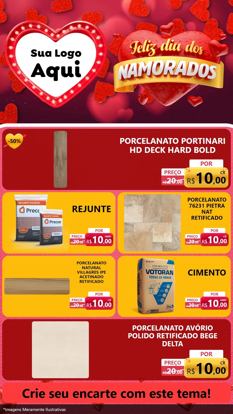 Modelo de TV para TV Vertical com o tema Feliz Dia Dos Namorados para Pisos e revestimentos