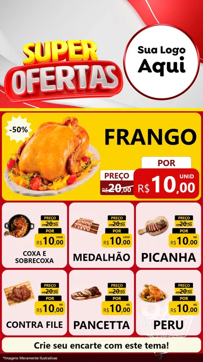 Modelo de Rede Social para Stories com o tema Super Ofertas para Assados