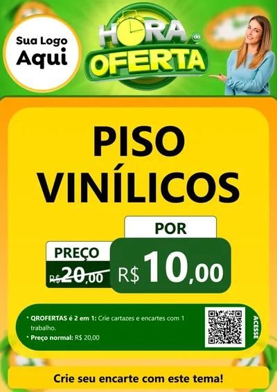 Modelo de Cartaz para Cartaz A4 Vertical com o tema Hora da Oferta para Material para Construção