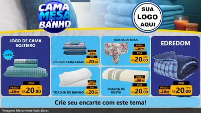 Modelo de TV para TV Horizontal com o tema Cama, Mesa e Banho para Cama, Mesa e Banho