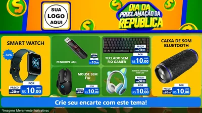 Modelo de TV para TV Horizontal com o tema Dia Da Proclamação da República para Informática