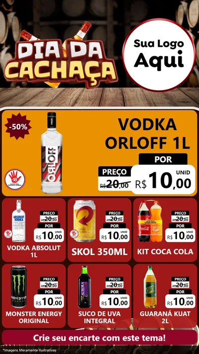 Modelo de Rede Social para Stories com o tema Dia da Cachaça para Distribuidora de bebidas