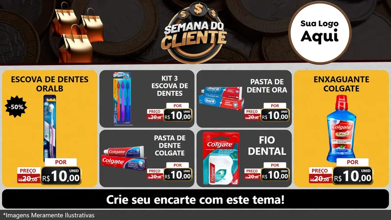 Modelo de TV para TV Horizontal com o tema Semana do Cliente para Higiene Pessoal